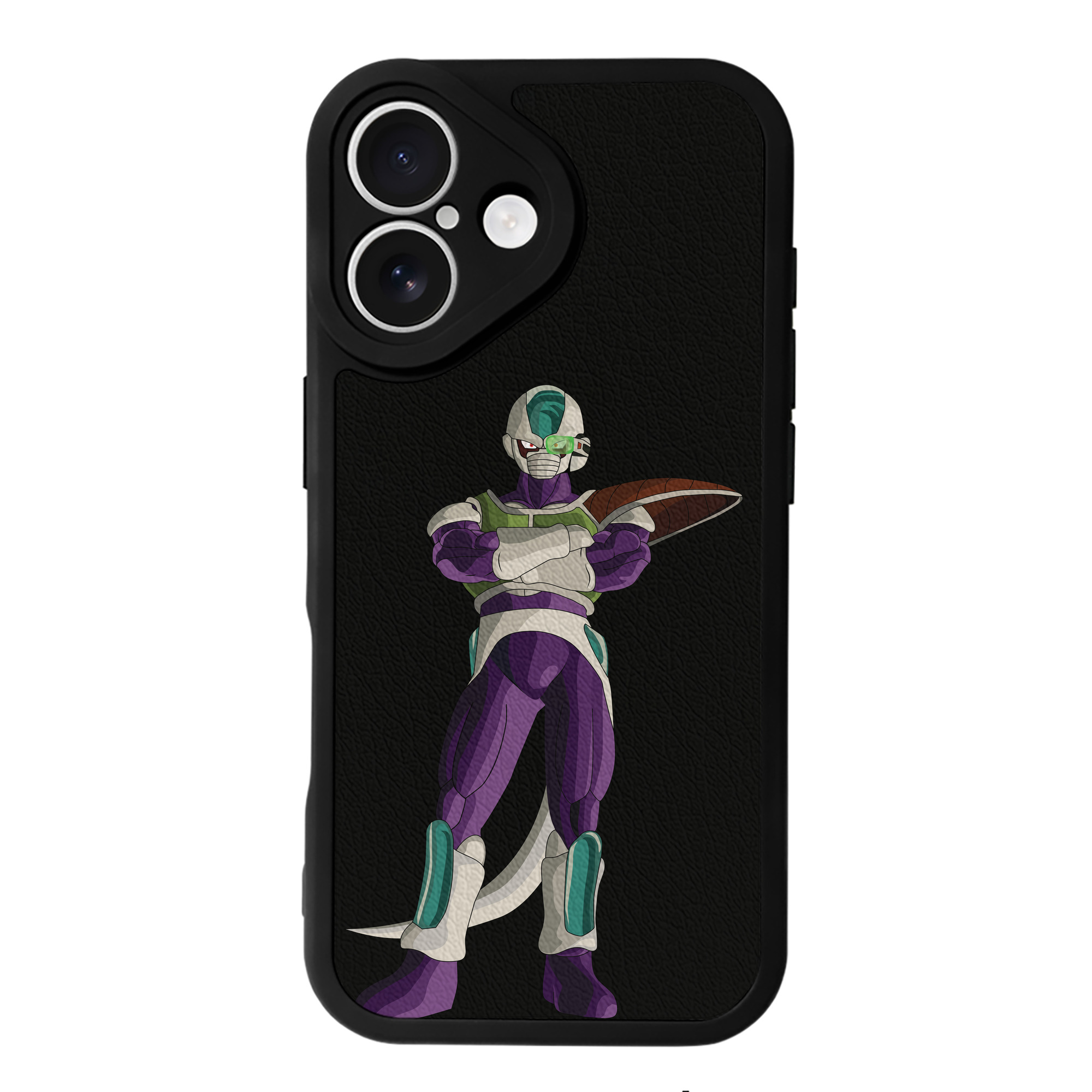 （画像用） ドラゴンボール フリーザ DRAGON BALL Frieza 【iPhone 16シリーズ対応】シリコンスマホケース（レザー調） 材質：シリコン